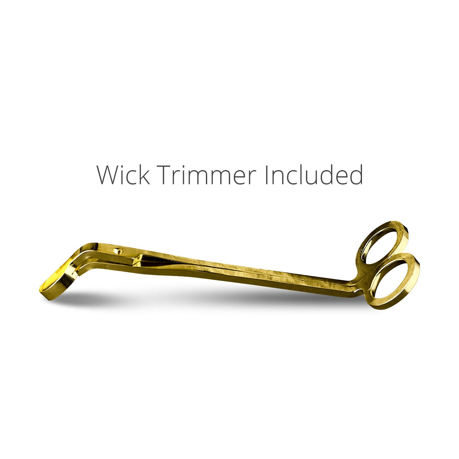Gold candle wick trimmer included.